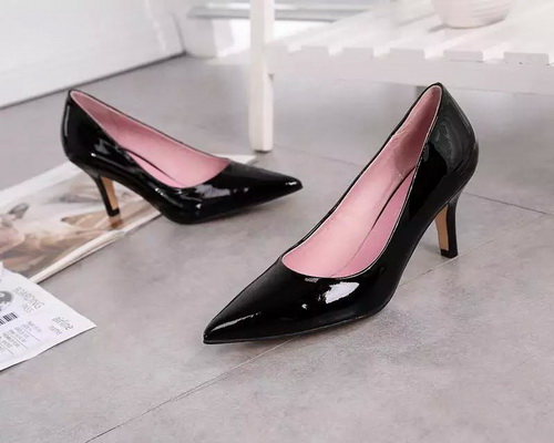 CHANEL Shallow mouth kitten heel Shoes Women--014